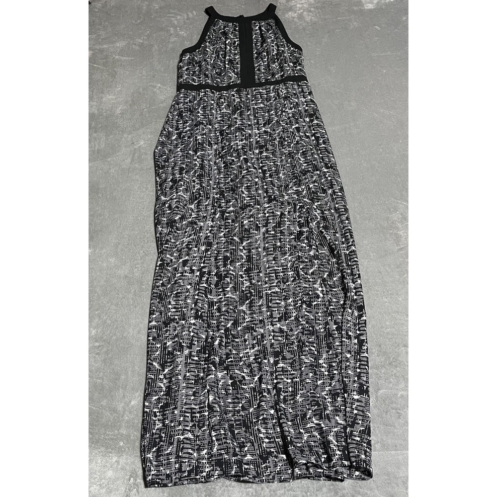White House Black Market Maxi Dress‎ Womens 10 Black Halter Empire Keyhole Front